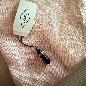 NWT Fossil Onyx Charm
